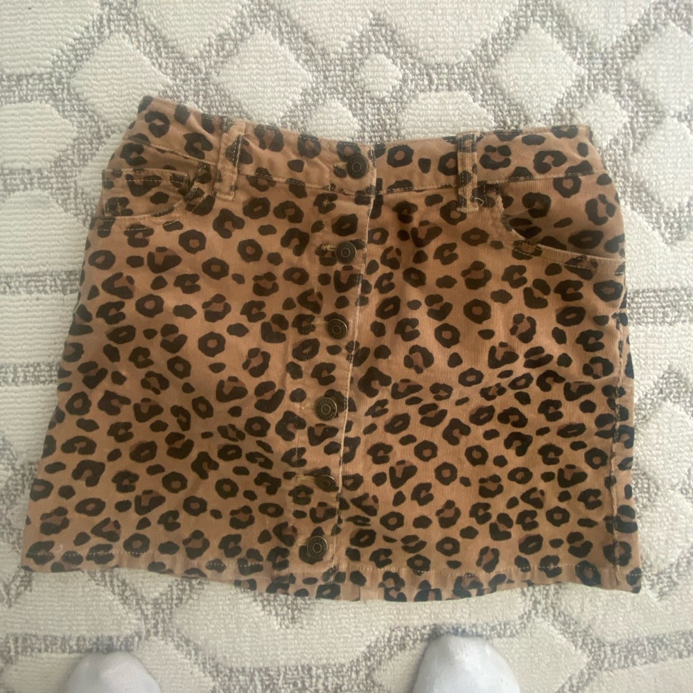 Leopard Print Mini Skirt